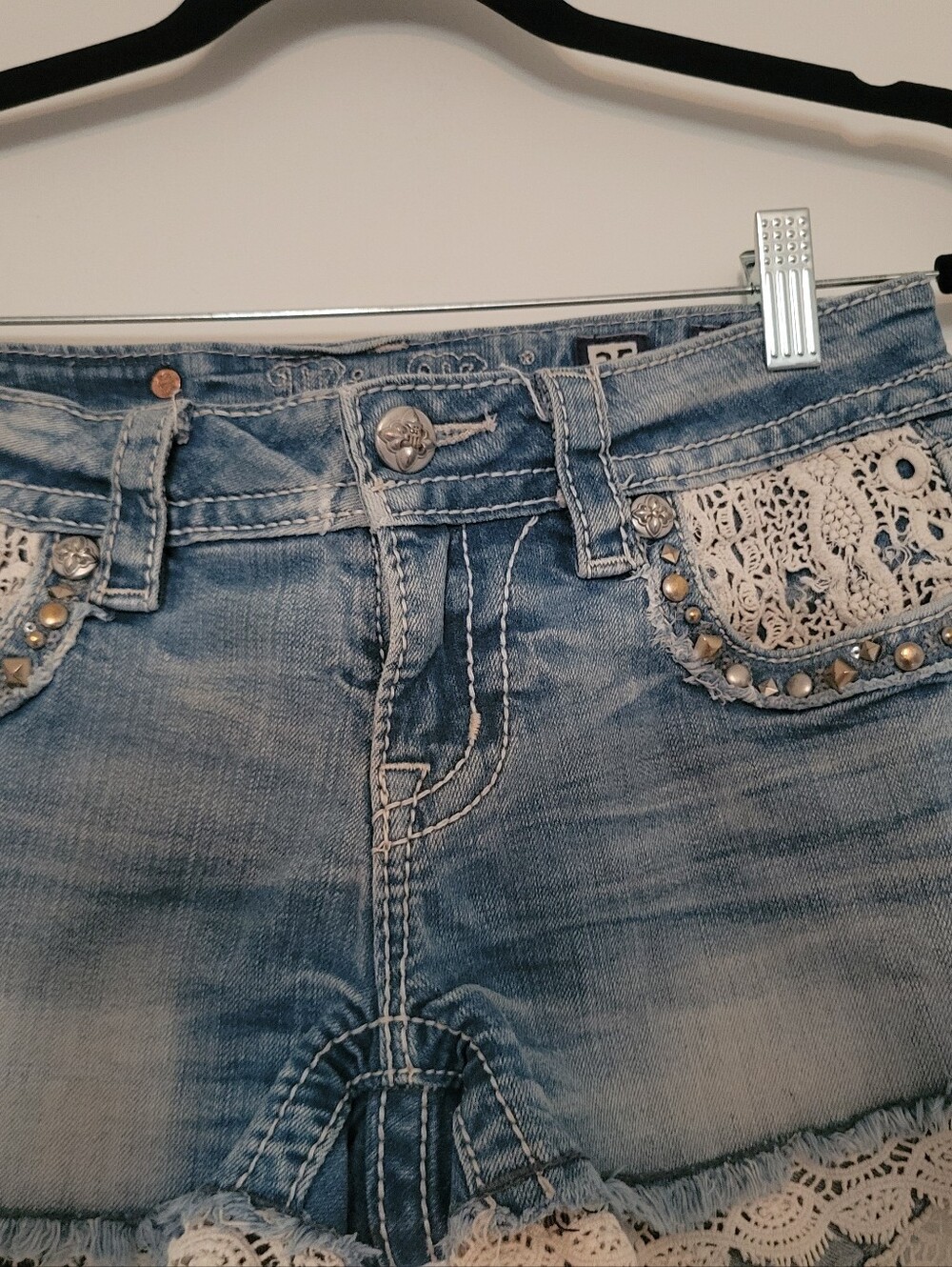 Miss Me Light Blue Embroidered Denim Jeans - Picture 3 of 6